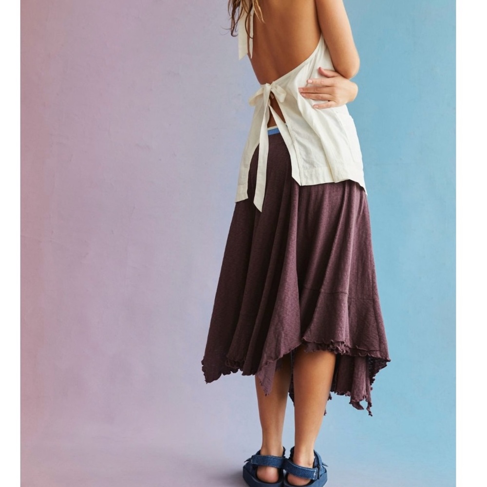 Free People Brown A-Line Skirt